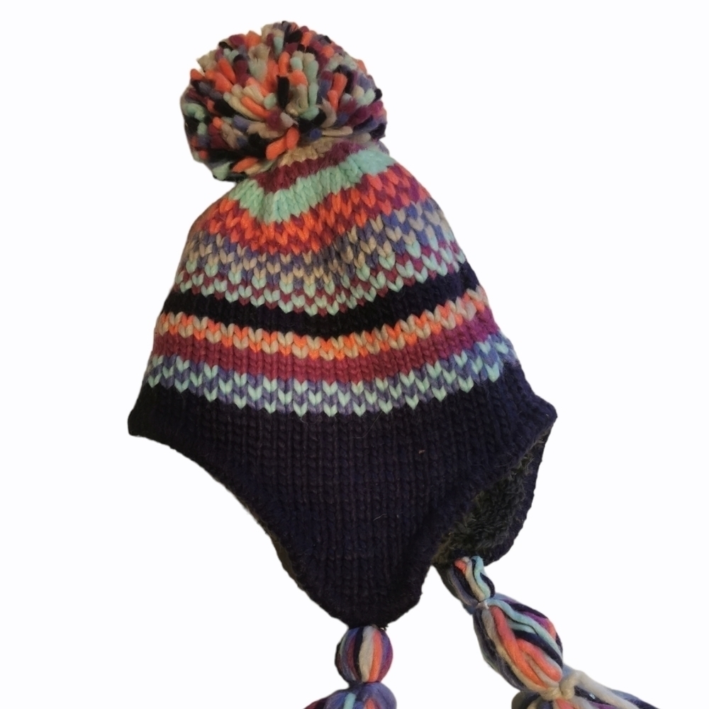 TODDLERS' Peruvian Pom Hat, Stripe